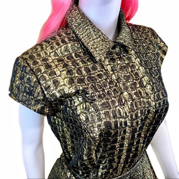 Beautiful Alberto Makali Metallic Dress US 8 - Picture 16 of 16